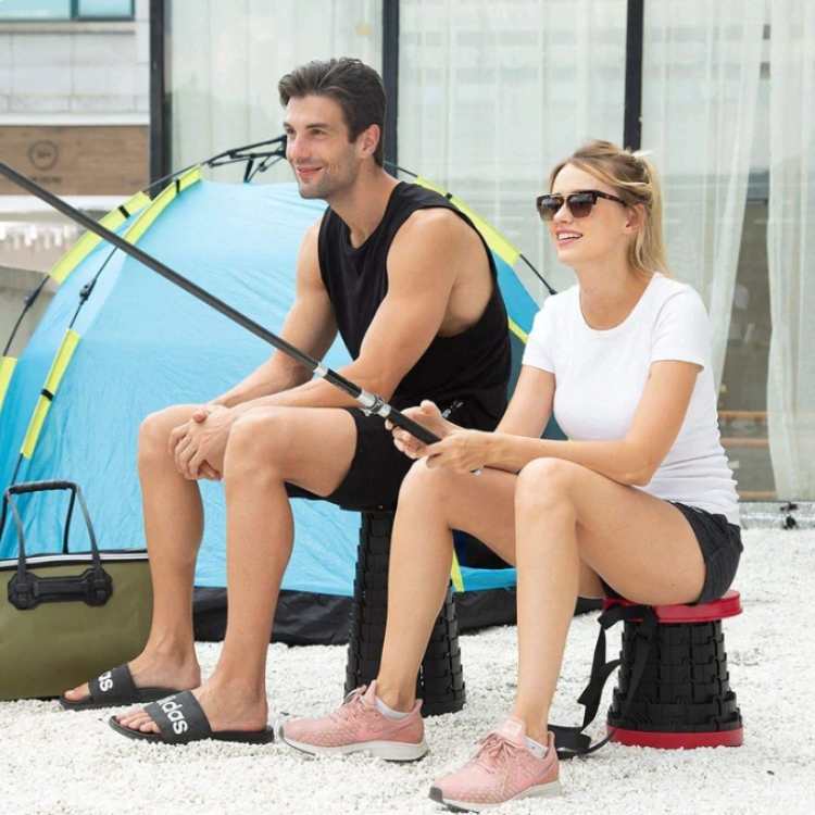 BowLift | UltraCompact Foldable Stool | Lightweight, Adjustable Height & Portable for Camping, Fishing, Travel & Home Use