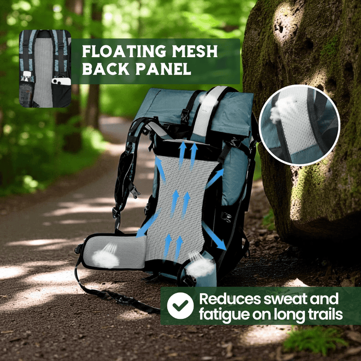 BowLift | ULTREA 50L – Ultralight Expandable Adventure Backpack for Hiking & Travel
