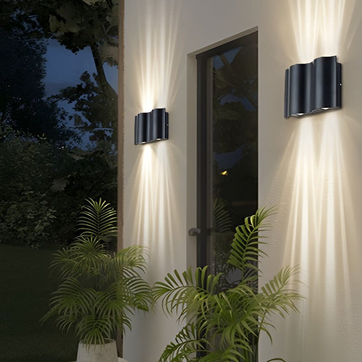 BowLift | LED Wall Light Outdoor Modern Black Sconce
