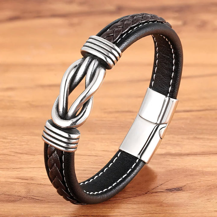 BowLift | Unisex Eternal Love Knot Leather Bracelet