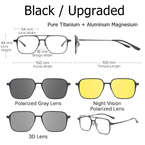 BowLift | Pure Titanium Magnetic Clip-On Glasses