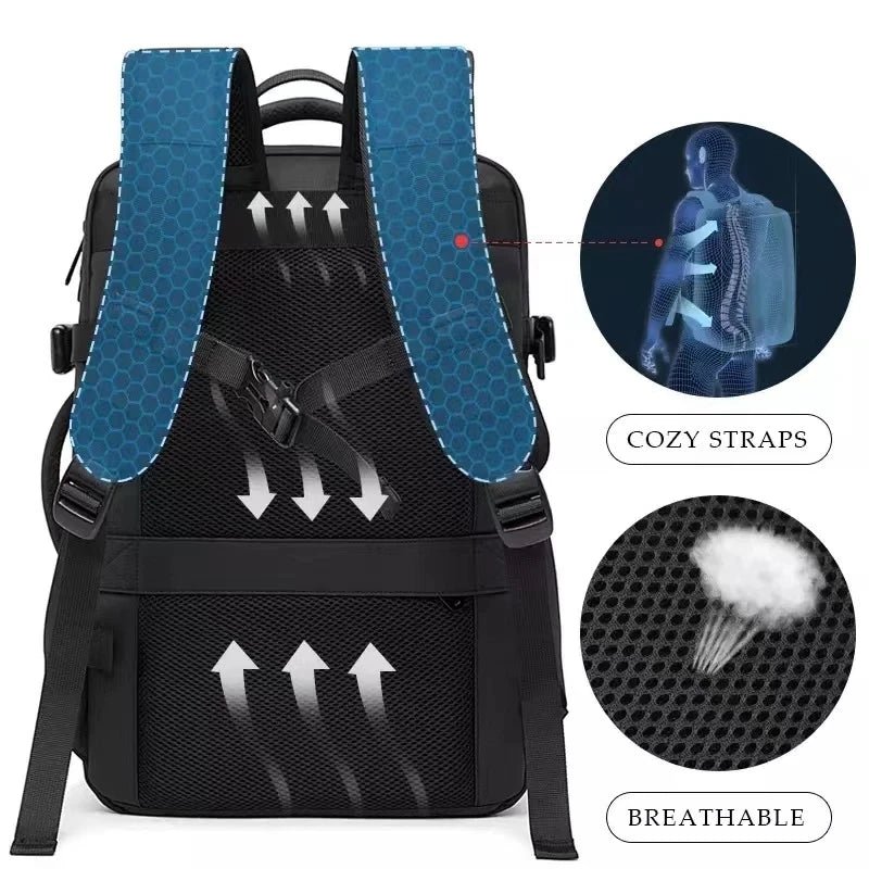 BowLift | URBANFORM Business Backpack – Expandable, Waterproof, USB Charging Port & 17.3" Laptop Compartment