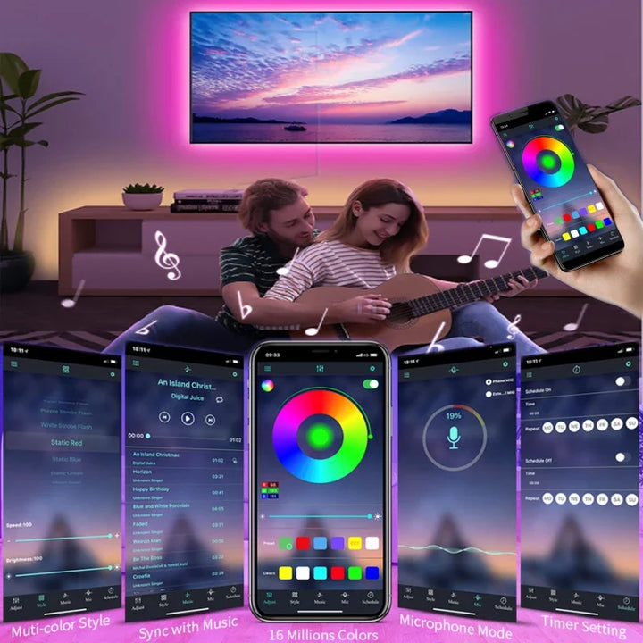 BowLift | USB LED STRIP WITH COLOUR CHANGING - RGB LIGHT FOR ROOM DECORATION & TV BACKLIGHTING