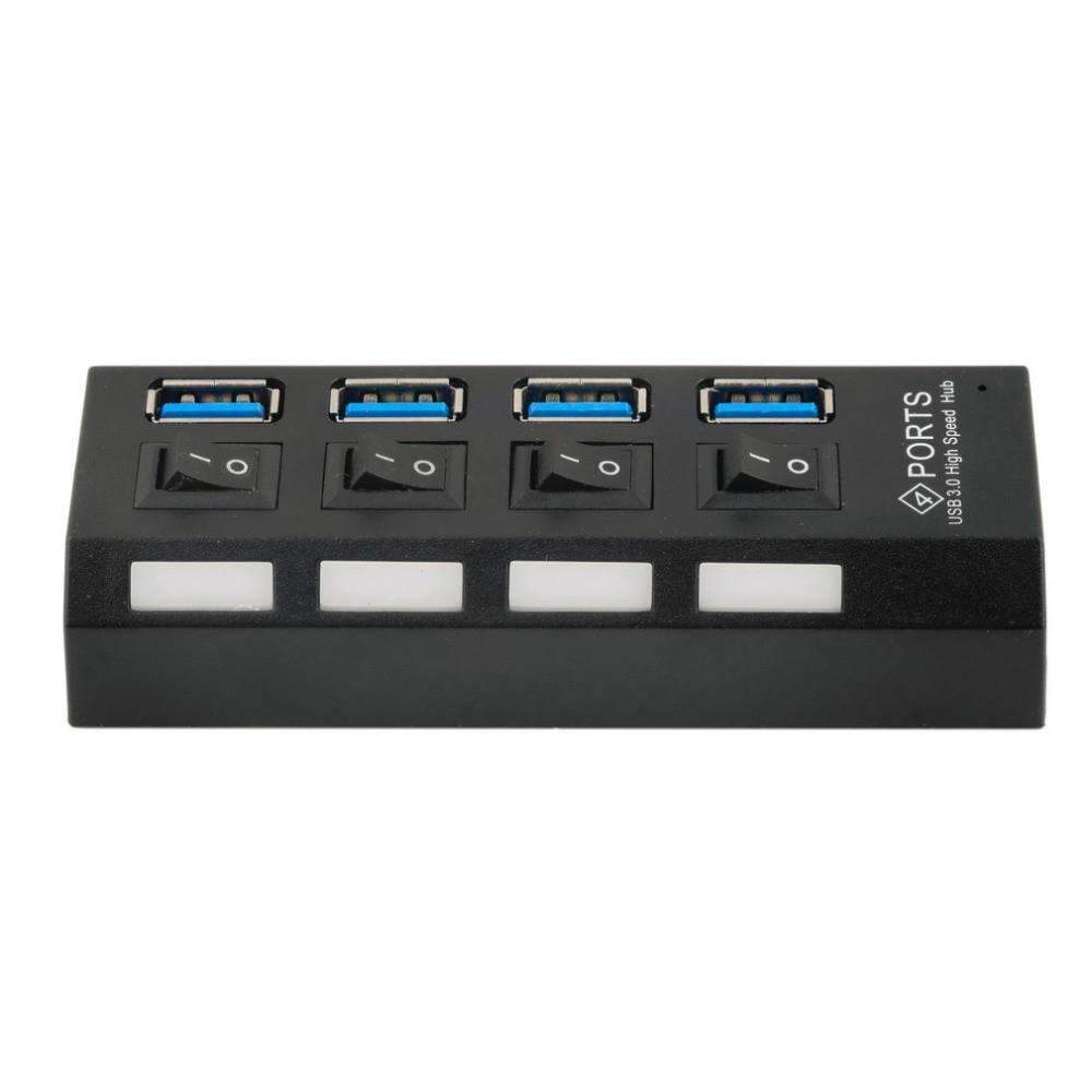 BowLift | USB 3.0 Hub 4 Ports Super Speed 5Gbps and Hub With on/off Switch For Windows Mac OS Linux