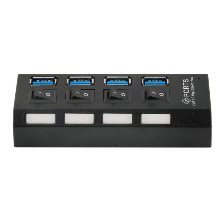 BowLift | USB 3.0 Hub 4 Ports Super Speed 5Gbps and Hub With on/off Switch For Windows Mac OS Linux