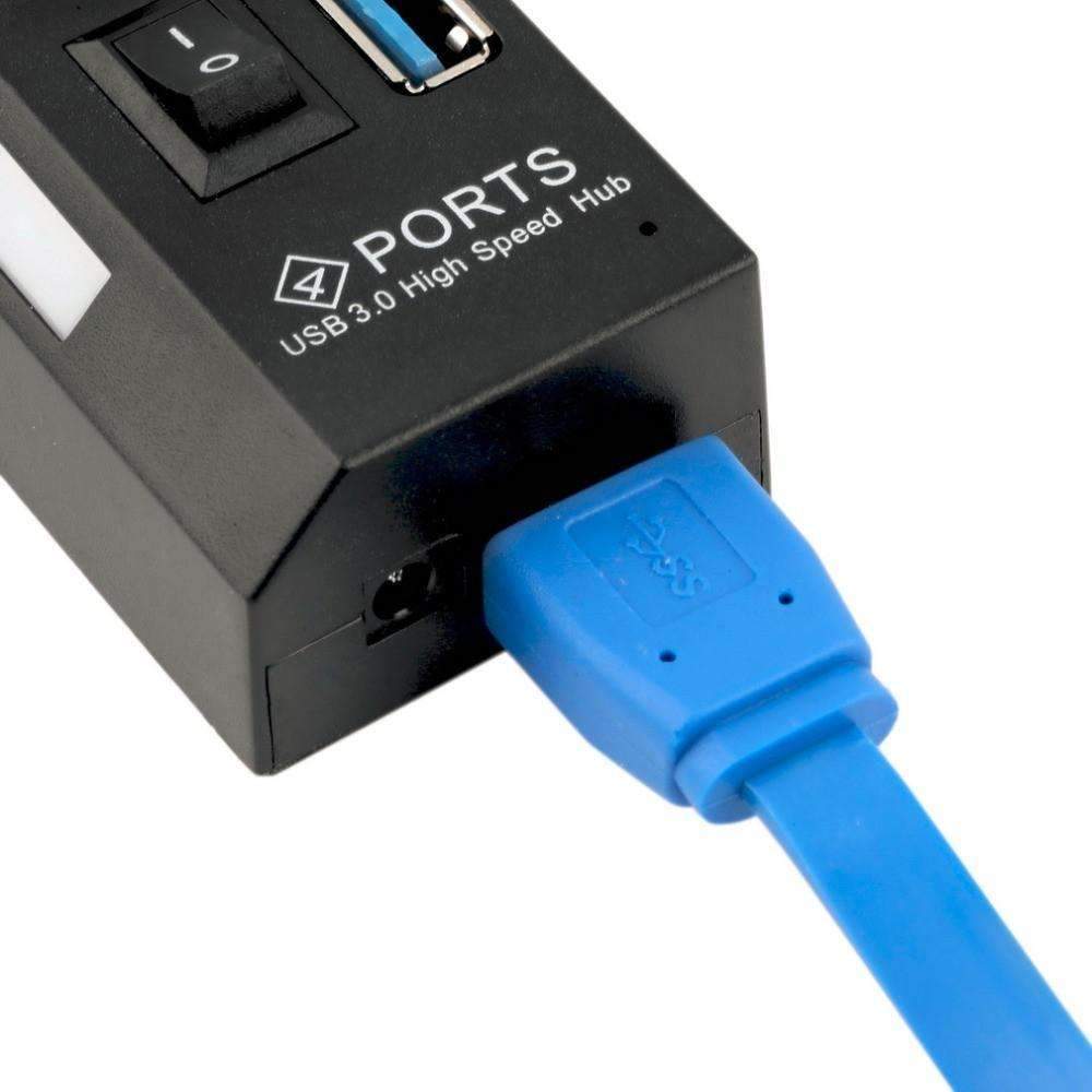 BowLift | USB 3.0 Hub 4 Ports Super Speed 5Gbps and Hub With on/off Switch For Windows Mac OS Linux
