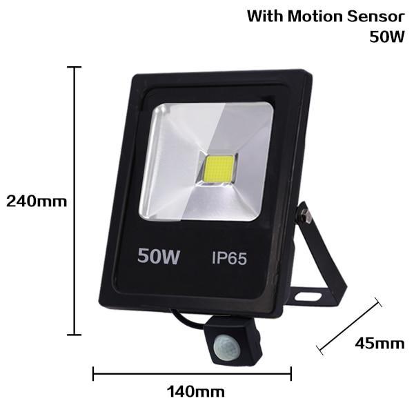 BowLift | Motion Sensor LED Flood Light 10W 30W 50W 220V Floodlights searching lamp IP65 Reflector Outdoor lighting led exterior SpotLight