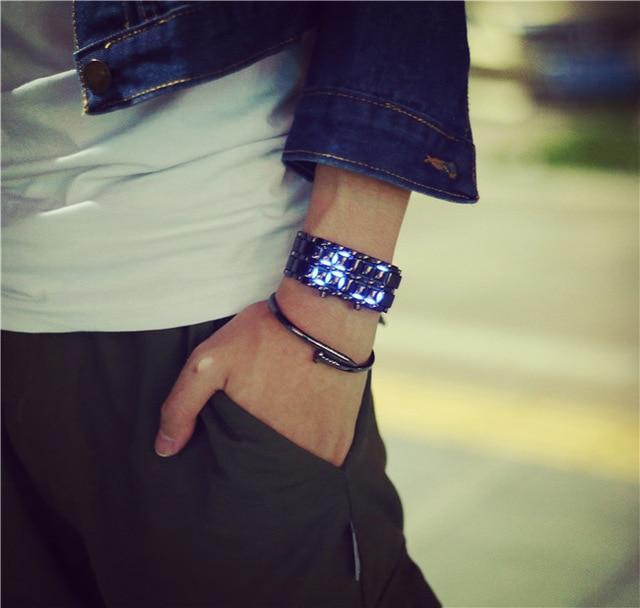BowLift | IcoolGadgets Korean Style men women digital wristwatches creative LED light electronic male female clock fashion casual couple bracelet watch