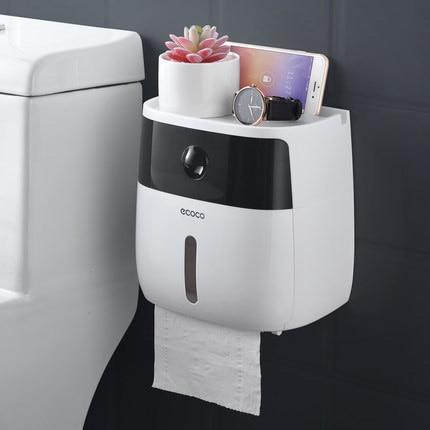 BowLift | LF82003toilet paper holder plastic bathroom double paper tissue box wall mounted paper shelf storage box toilet tissue dispenser