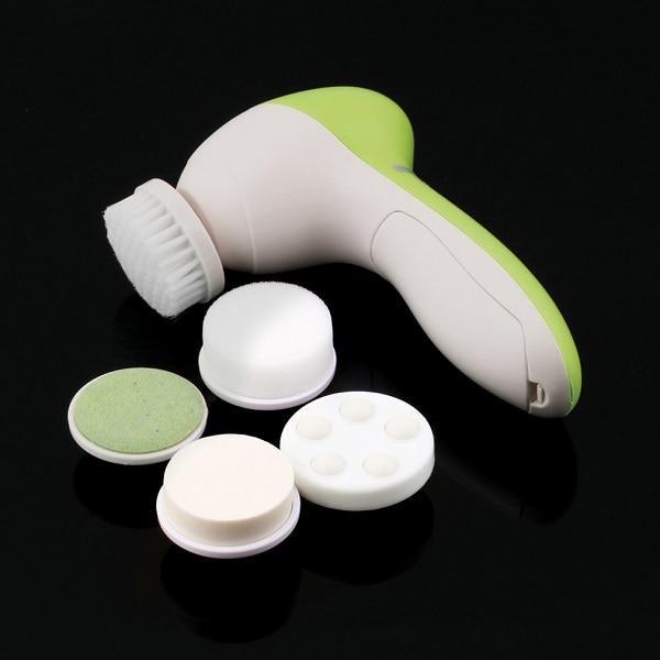 BowLift | 1 Set 5 in 1 Electric Wash Face Machine Facial Pore Cleaner Body Cleaning Massage Mini Skin Beauty Massager Face Washing Brush