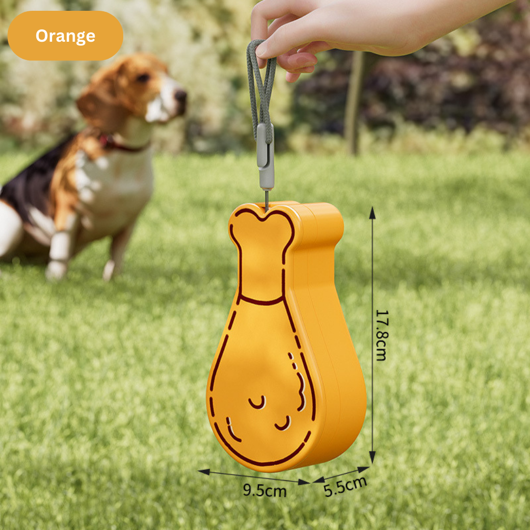 2-in-1 On-the-Go Feeding Station - Chicken Drumstick Design Bowlift