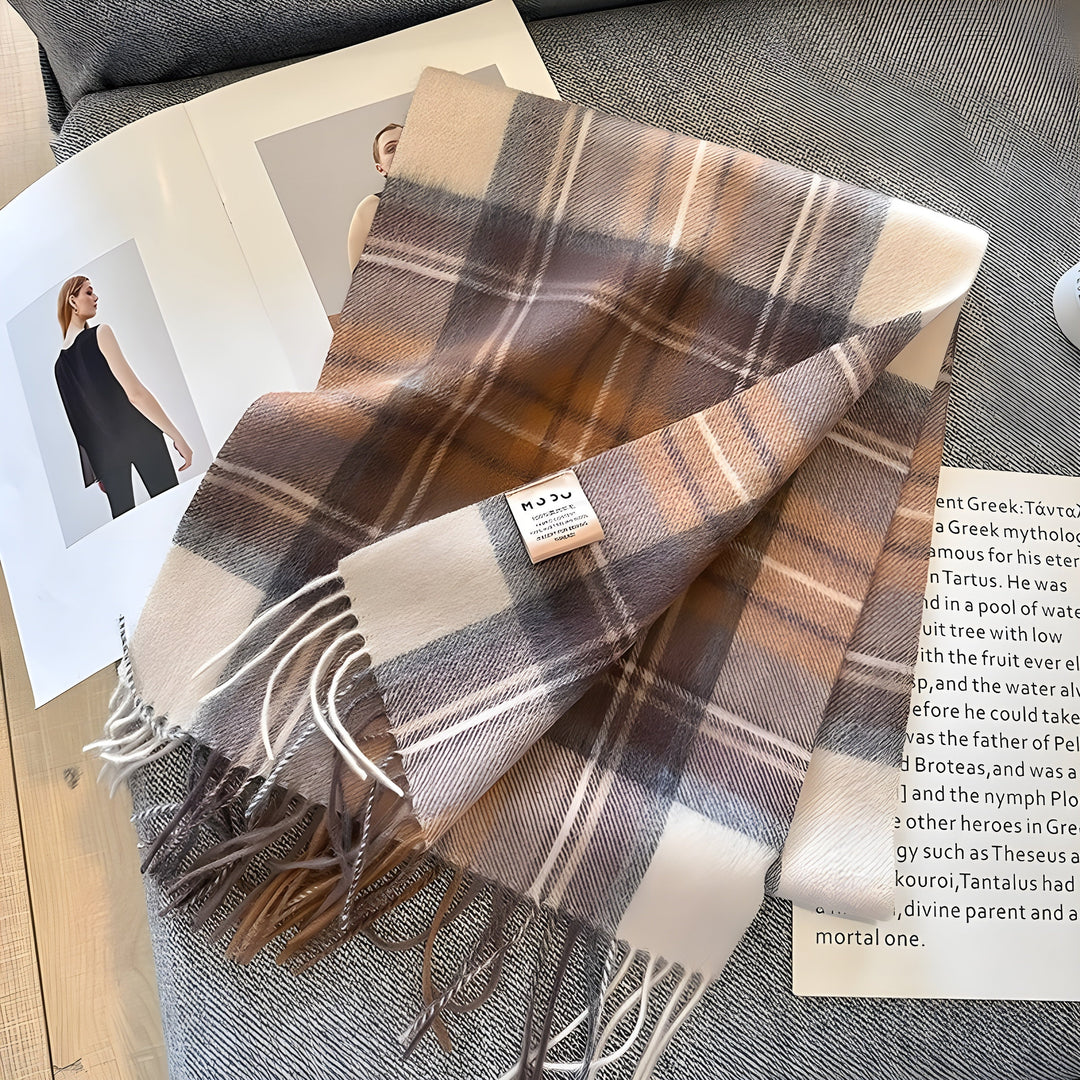 BowLift | Stylish British Checked Cashmere Ladies Winter Scarf - Victoria