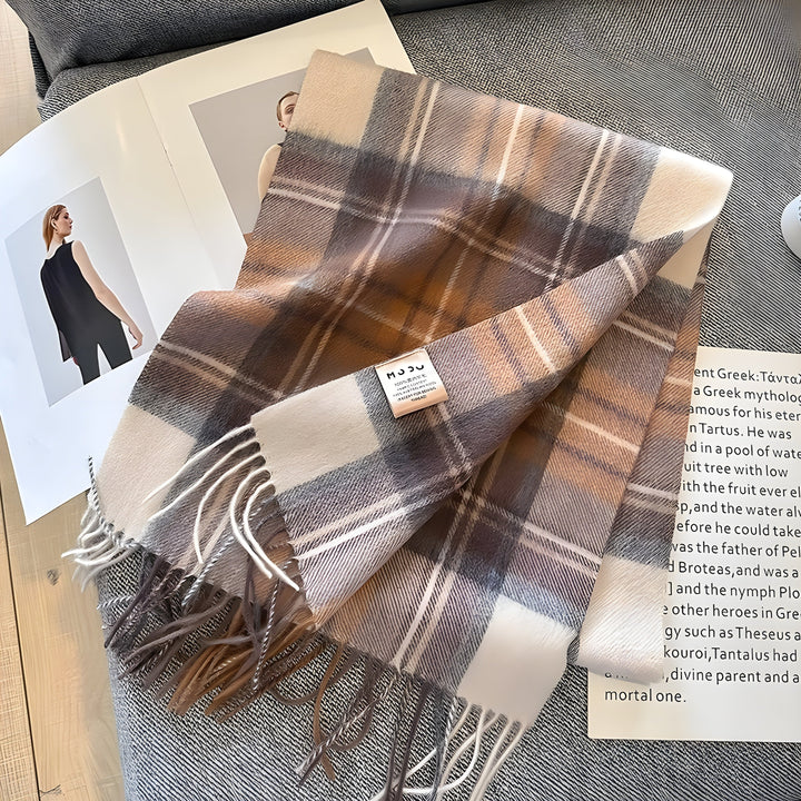 BowLift | Stylish British Checked Cashmere Ladies Winter Scarf - Victoria