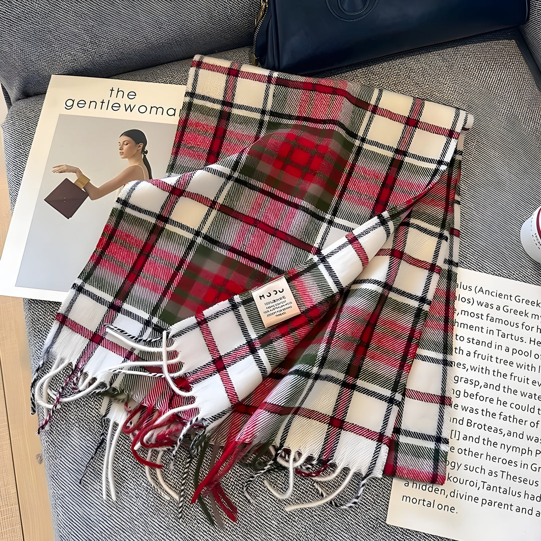 BowLift | Stylish British Checked Cashmere Ladies Winter Scarf - Victoria