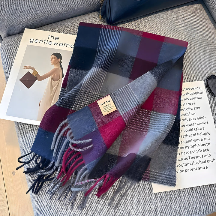 BowLift | Stylish British Checked Cashmere Ladies Winter Scarf - Victoria