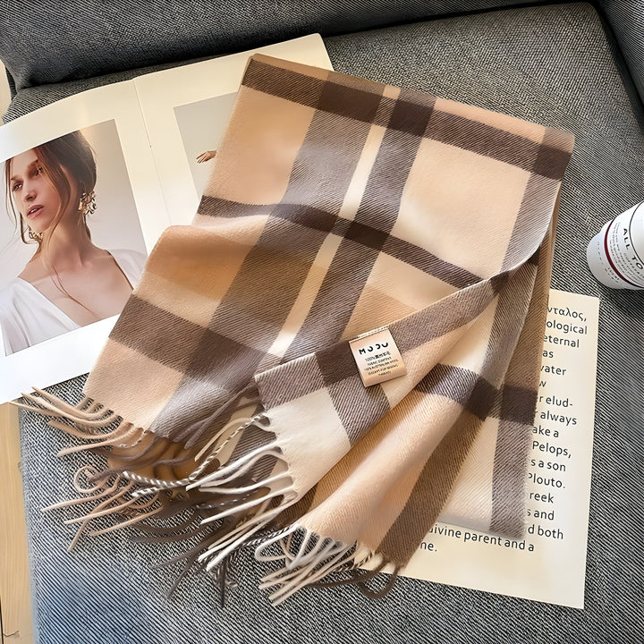 BowLift | Stylish British Checked Cashmere Ladies Winter Scarf - Victoria