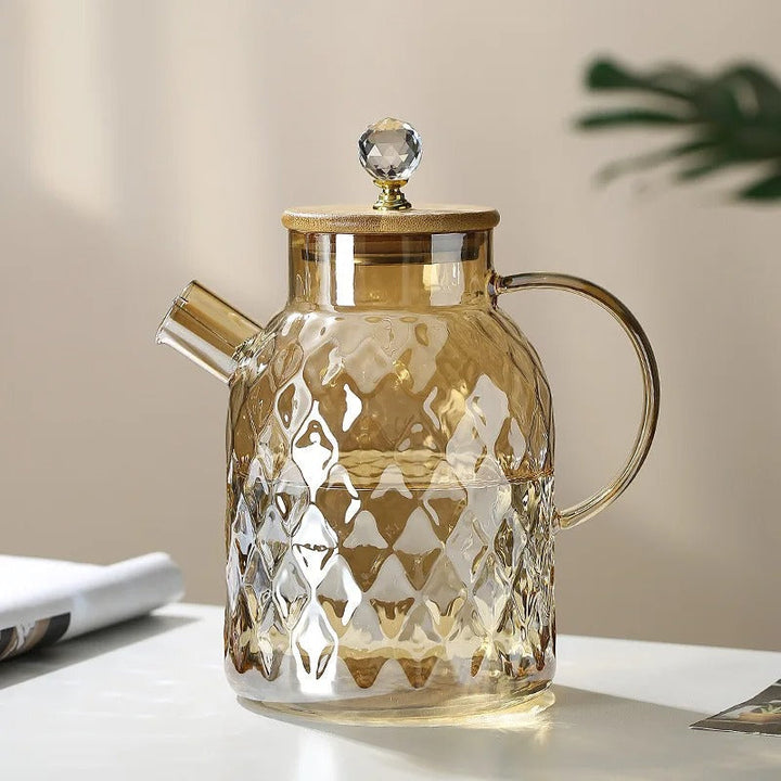 BowLift | Classic Crystal Teapot | Glass & Wood