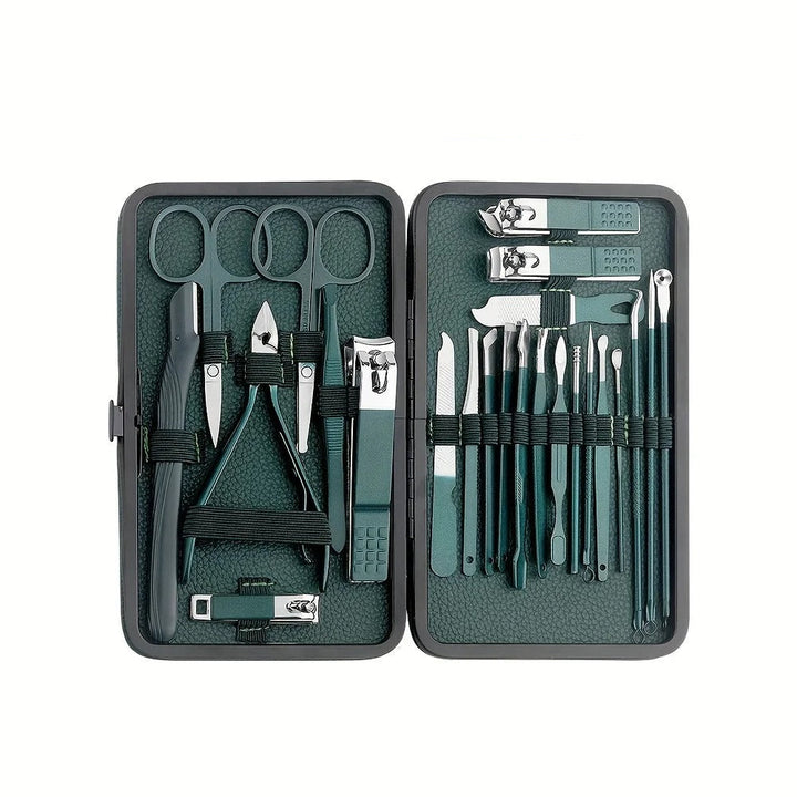 BowLift | Stainless Steel Grooming Set | 7, 13, or 24-Piece Kits for Manicures & Pedicures at Home or Travel