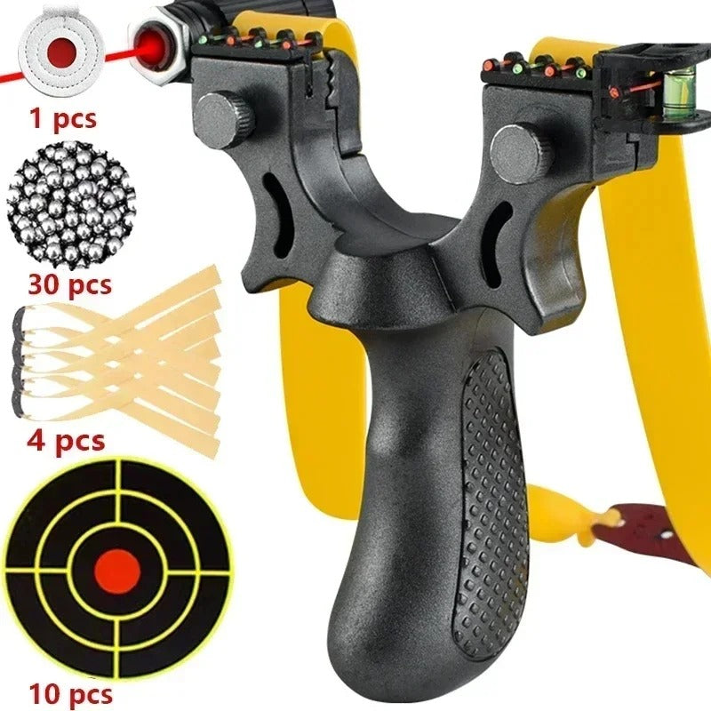 BowLift | Slingshot with Anti-Slip Grip | Built-in Laser & Level for Precision Shooting