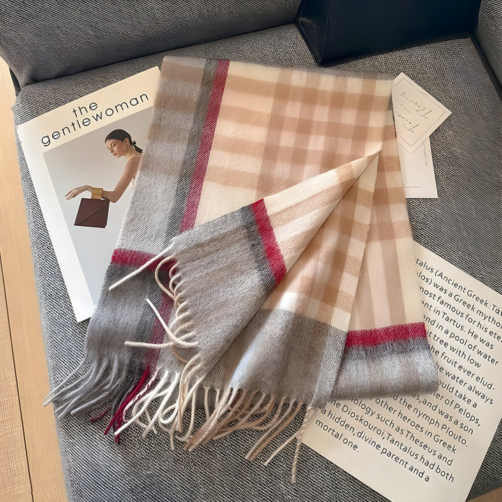 BowLift | Stylish British Checked Cashmere Ladies Winter Scarf - Victoria