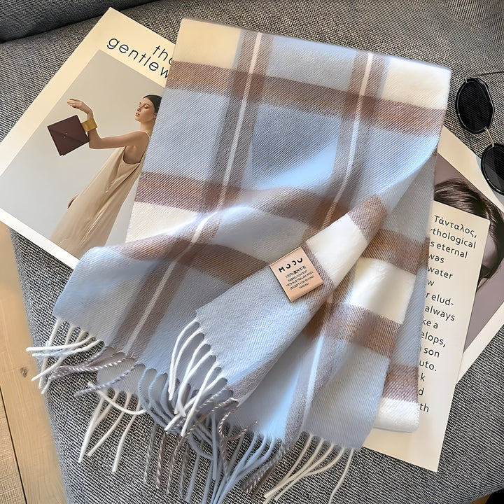BowLift | Stylish British Checked Cashmere Ladies Winter Scarf - Victoria