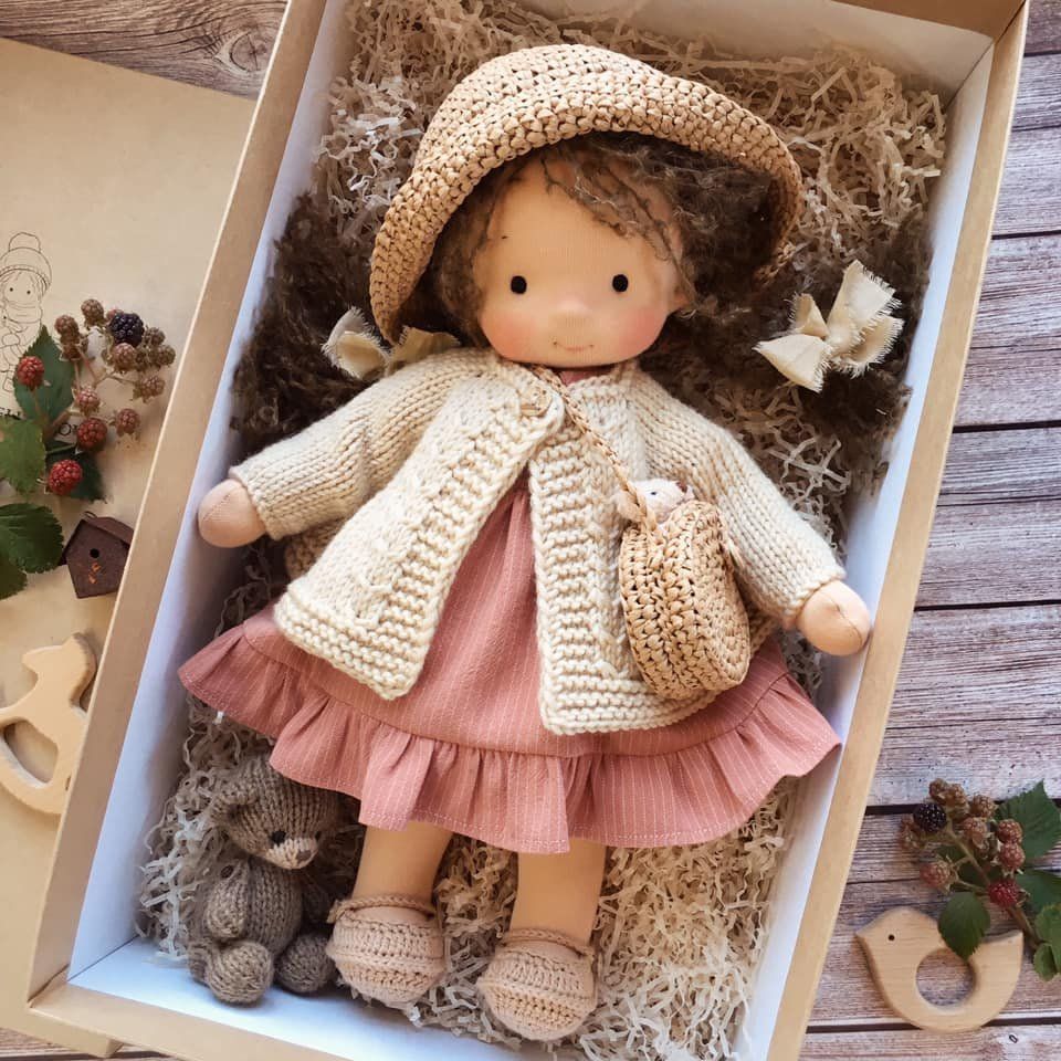 BowLift | Handmade Waldorf Doll | Soft, Organic Toy for Emotional Development