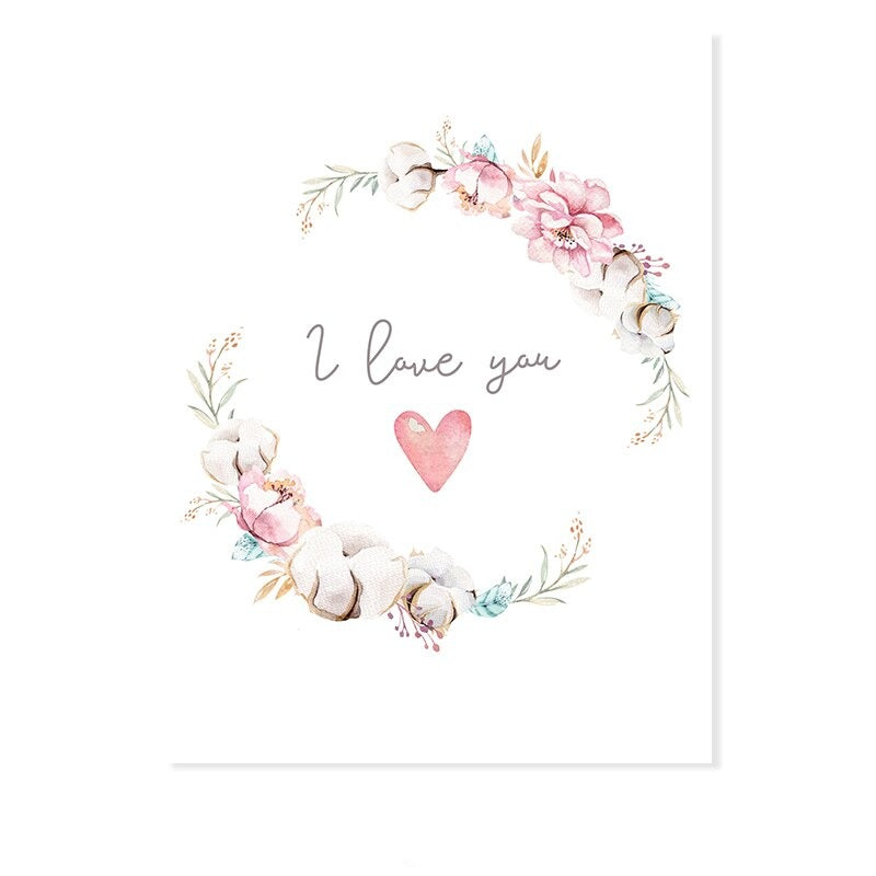 Loving Koala Mother & Baby Garland - Canvas Wall Art Print | Bowlift