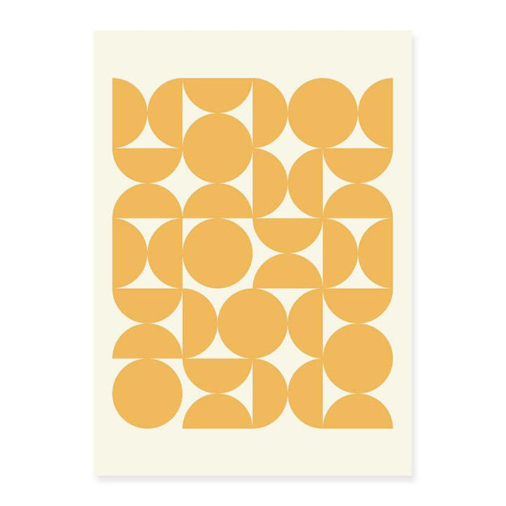 Trendy Abstract Yellow Graphic Designs  - Canvas Wall Art Print | Bowlift