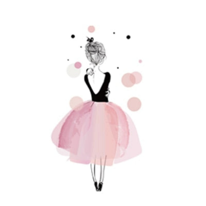 Pink Floral Watercolor Fairy Canvas Wall Art Print | Bowlift