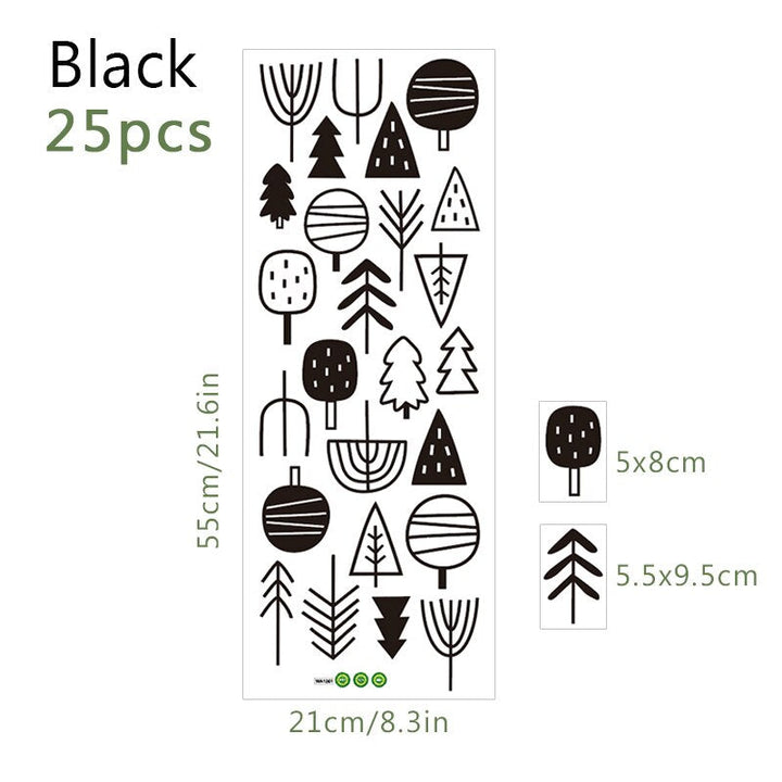 Trendy Woodland Trees Boho - Removable Wall Decal | Bowlift