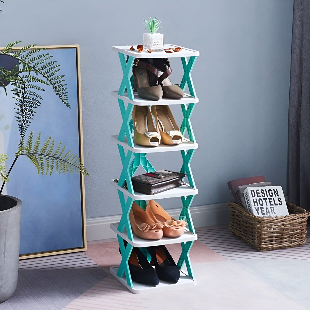 Multifunctional and Foldable Shoe Rack - SpaceSaver | Bowlift