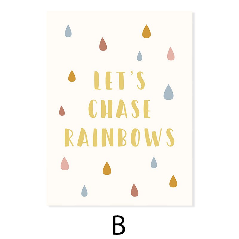 Let's Chase Rainbows Kids - Canvas Wall Art Print | Bowlift
