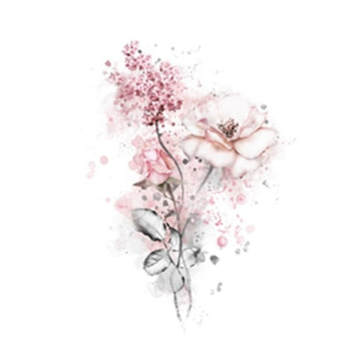 Pink Floral Watercolor Fairy Canvas Wall Art Print | Bowlift