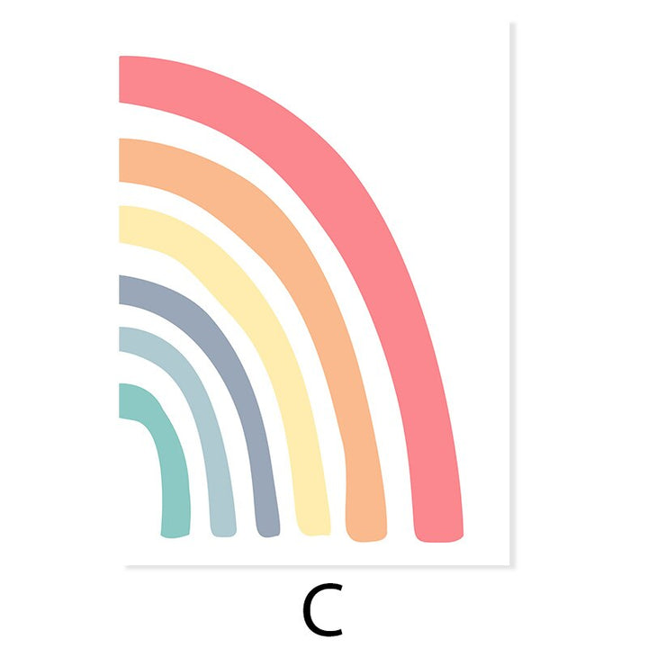 Colorful Rainbow Raindrop Play All Day - Canvas Wall Art Print | Bowlift