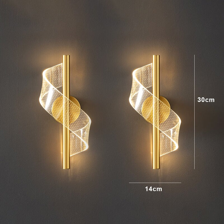 BowLift | Luxury Glass Wall Lamp with Candle Holder