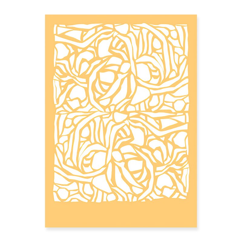 Trendy Abstract Yellow Graphic Designs  - Canvas Wall Art Print | Bowlift