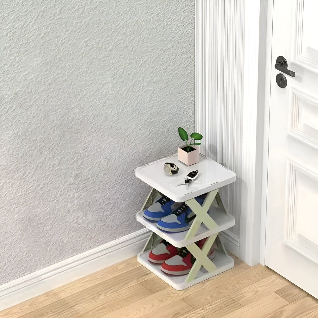 Multifunctional and Foldable Shoe Rack - SpaceSaver | Bowlift