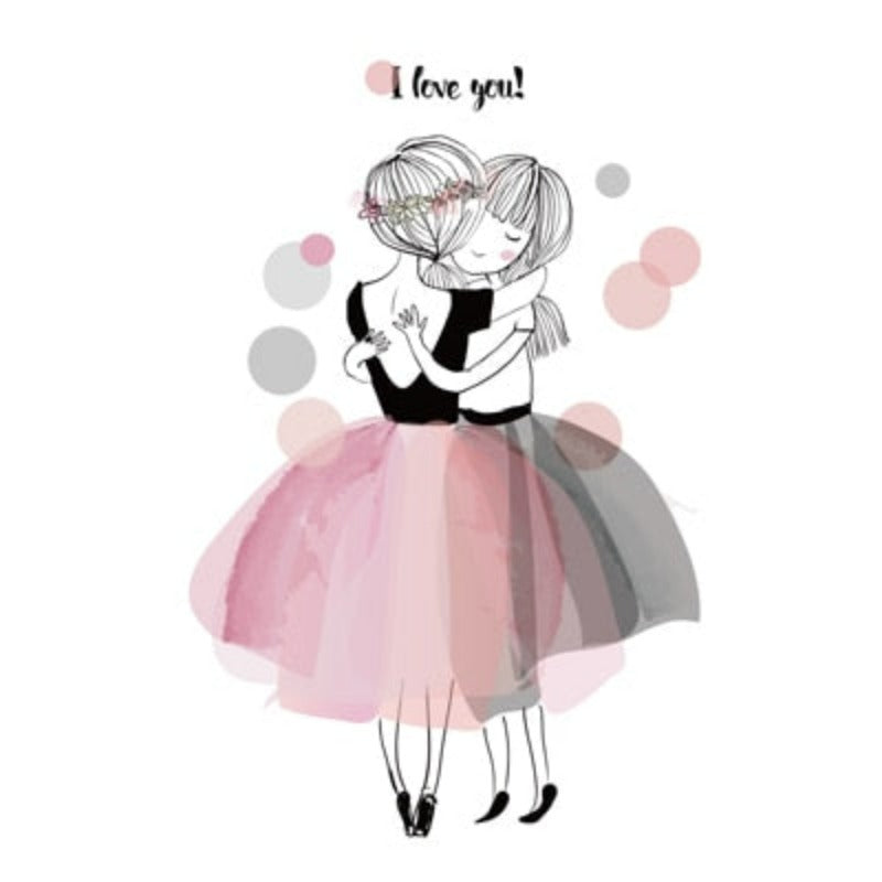 Pink Floral Watercolor Fairy Canvas Wall Art Print | Bowlift