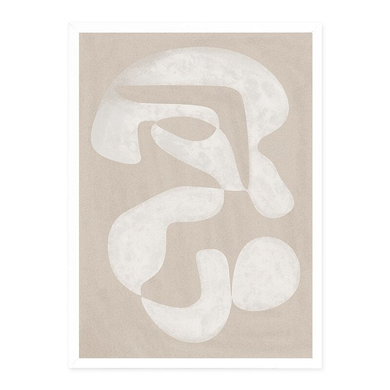 Modern Neutral Abstract Line Art  - Canvas Wall Art Print | Bowlift