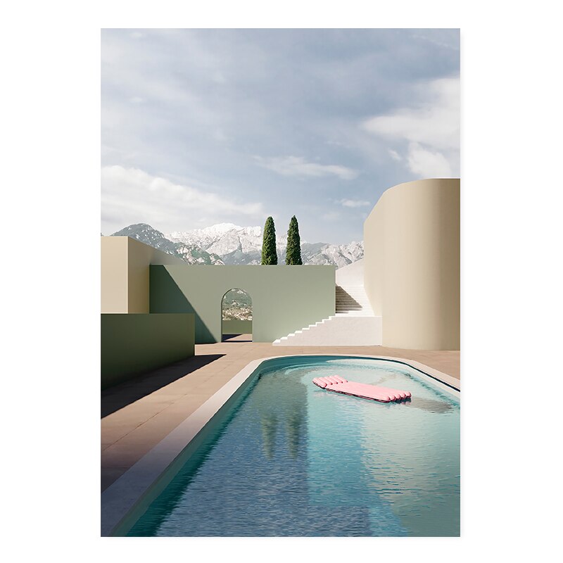 Still Life Modern Building  - Canvas Wall Art Print | Bowlift