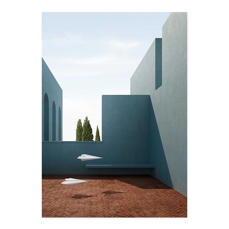 Still Life Modern Building  - Canvas Wall Art Print | Bowlift