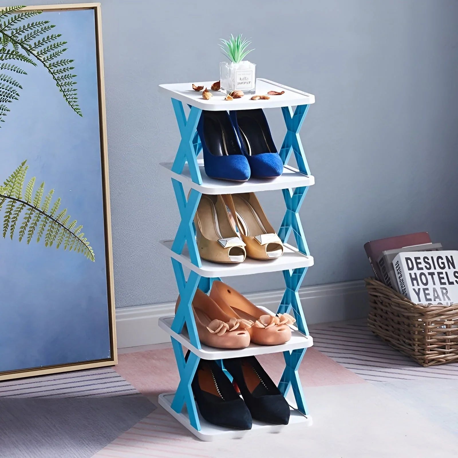 BowLift | Multifunctional and Foldable Shoe Rack for Space-Saving Storage