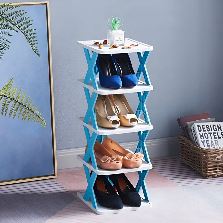 Multifunctional and Foldable Shoe Rack - SpaceSaver | Bowlift