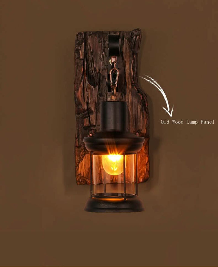 BowLift | Veritas Wall Lamp – Glass Cylinder with Wooden Base & Modern LED Design