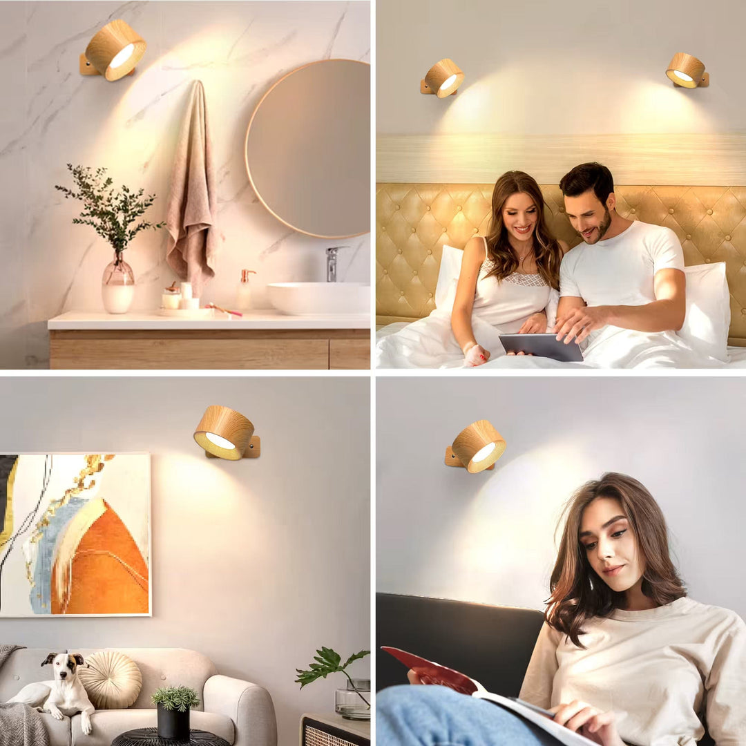 BowLift | Battery Operated Wall Light | Rechargeable, 360° Adjustable & Wireless for Modern Interiors