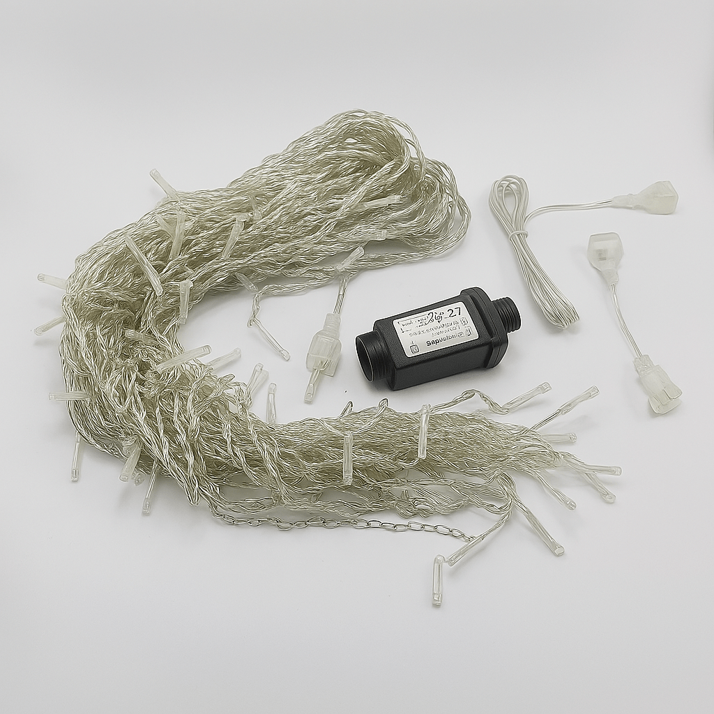 BowLift | Twinkling Icicle String LED Lights | Warm White & Cool White, Extendable for Indoor & Outdoor Holiday Decor