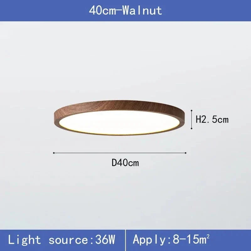 BowLift | LED Ceiling Light | Ultrathin Wood Grain Design, Dustproof & Dimmable for Modern Interiors