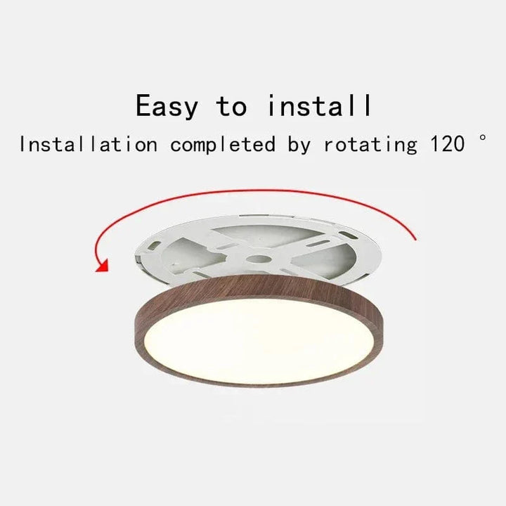 BowLift | LED Ceiling Light | Ultrathin Wood Grain Design, Dustproof & Dimmable for Modern Interiors