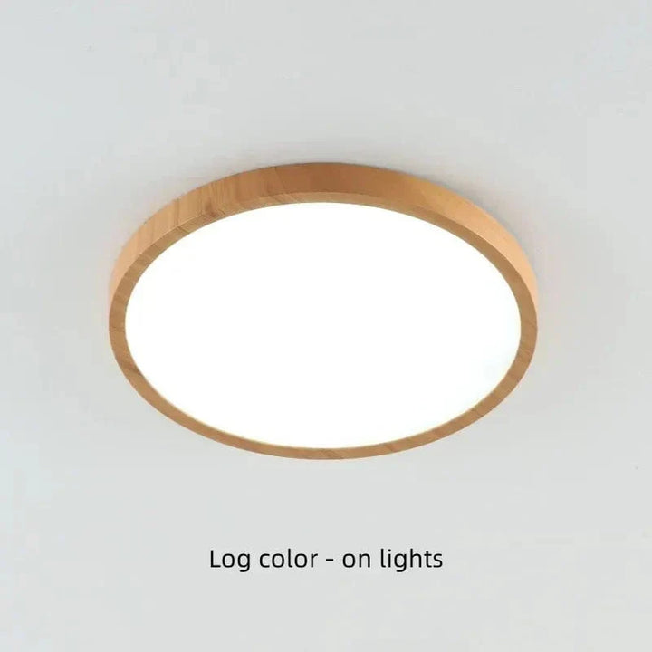 BowLift | LED Ceiling Light | Ultrathin Wood Grain Design, Dustproof & Dimmable for Modern Interiors