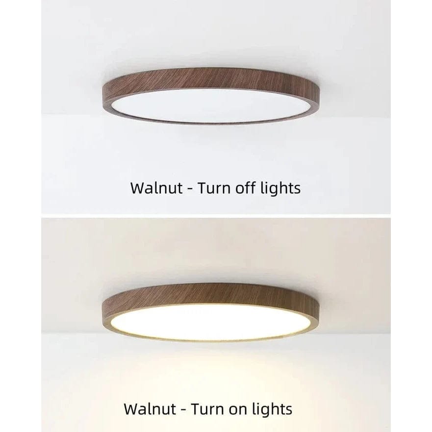 BowLift | LED Ceiling Light | Ultrathin Wood Grain Design, Dustproof & Dimmable for Modern Interiors
